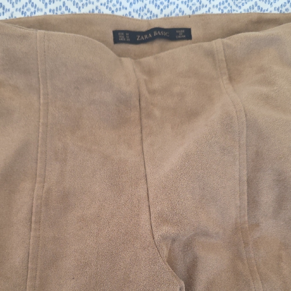 Zara Camel faux suede Pants